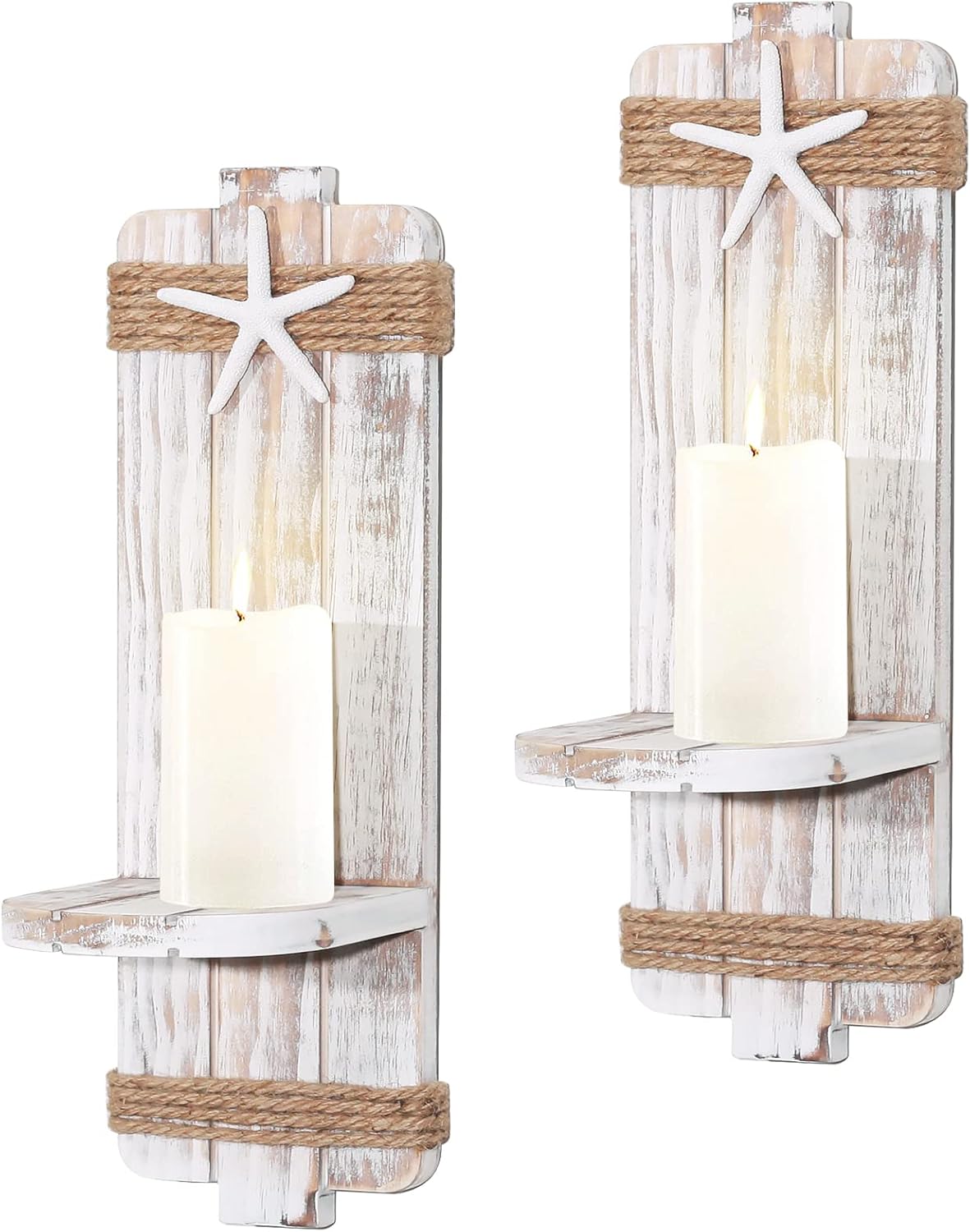 Disdressed Starfish Wall Candle Sconces (Set of 2) -... Disdressed Starfish Wall Candle Sconces (Set of 2) -...
