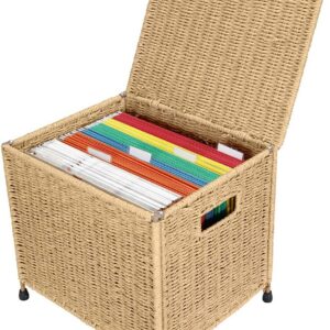 URFORESTIC Seagrass File Filing Cabinet File Box...