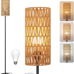 Ruiever Floor Lamp for Living Room,Farmhouse Rattan...