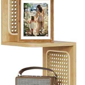VASAGLE 5-Tier Corner Shelf, Wall Mounted Floating...