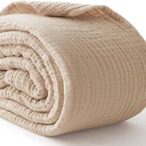 6 Layers Cotton Muslin Blankets Large, Lightweight...