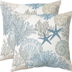 Tritard Nautical Coastal Throw Pillow Covers 18x18 Set...