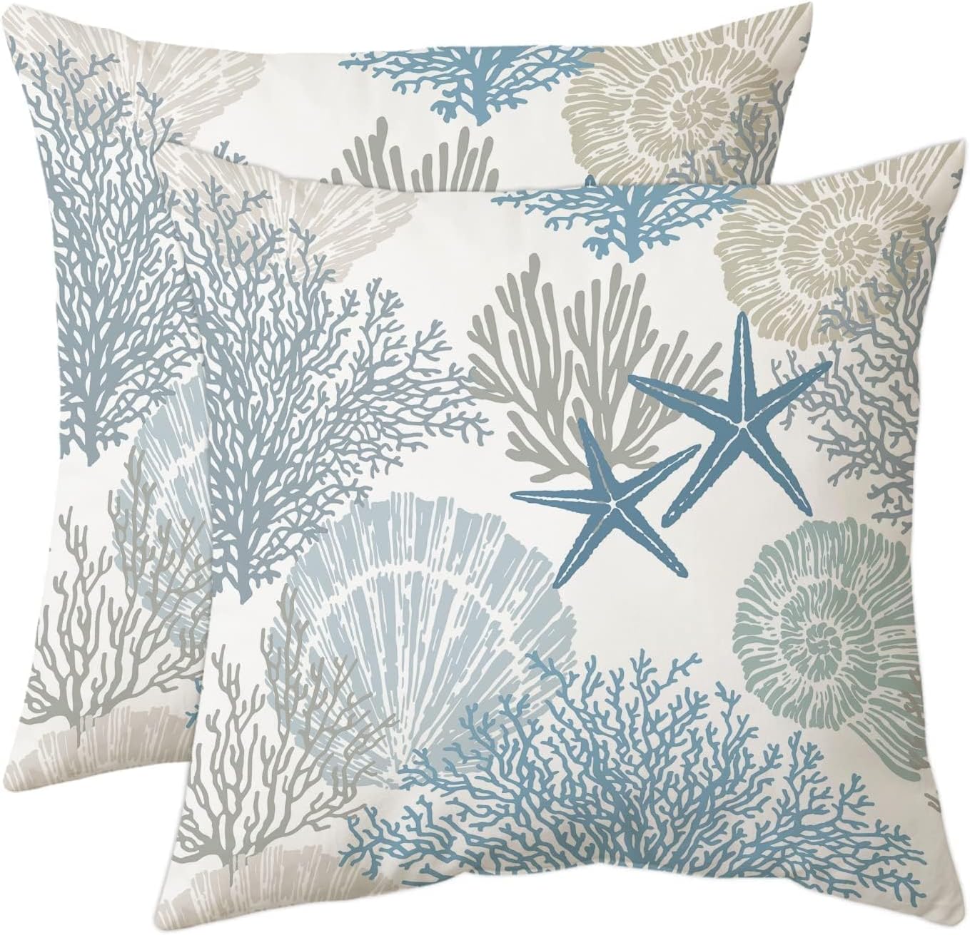 Tritard Nautical Coastal Throw Pillow Covers 18x18 Set... Tritard Nautical Coastal Throw Pillow Covers 18x18 Set...