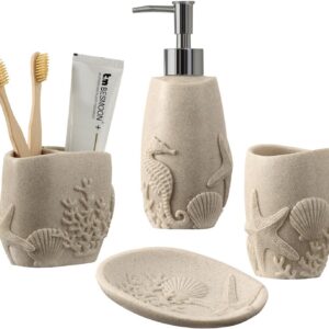Bathroom Accessories Set, 4 PCS Bathroom Accessory Sets...