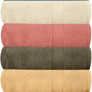 QUBA LINEN Hotel & Spa 100% Cotton Bath Towels Pack of...