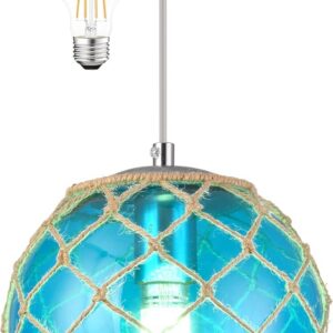 Blue Pendant Light Coastal Pendant Light Nautical...