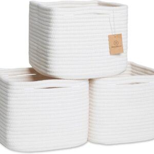 NaturalCozy Storage Cubes 9”x9”x7”Cotton Rope...