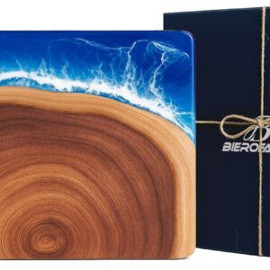 ocean cutting board blue ocean wave resin board acacia...