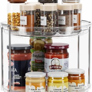 LAMU 2 Tier Lazy Susan Turntable Organizer 9.25''...
