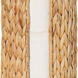 PINXIURY Water Hyacinth Paper Roll Holder, Wicker Toilet...