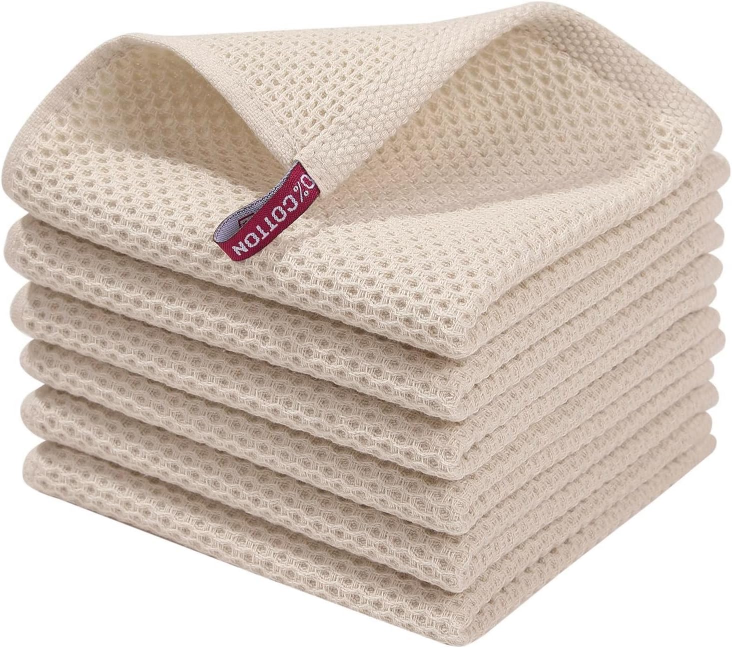 Homaxy 100% Cotton Waffle Weave Kitchen Dish Cloths,... Homaxy 100% Cotton Waffle Weave Kitchen Dish Cloths,...
