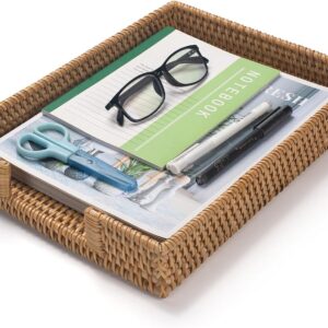 Rattan Letter Tray, Wicker Desk Tray, Woven Desk...