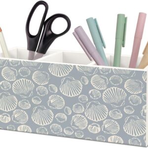 SNNDER Coastal Seashell Pen Holder for Desk, Beach...