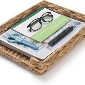 Water Hyacinth Letter Tray, Wicker Desk Tray, Woven Desk...