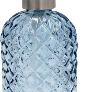 16 oz Diamond Pattern Glass Soap Dispenser, Kitchen and...