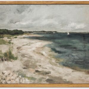 KBKBART Vintage Wall Art, Retro Coastal Seaside Beach...
