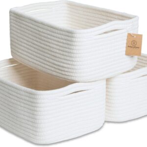 NaturalCozy 11.8"x8"x4.5” Storage Baskets for Shelves...