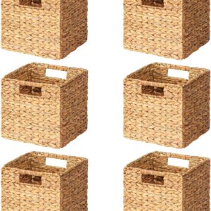 SpaceAid 6 Pack Wicker Basket, Storage Baskets for...