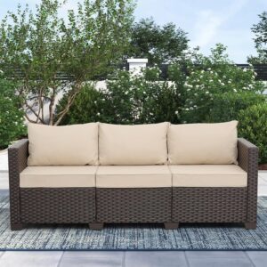 Rattan Star Outdoor Furniture Couch 3 Seater Sofa...