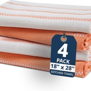 LANE LINEN Kitchen Towels Set - Pack of 4 Cotton Dish...
