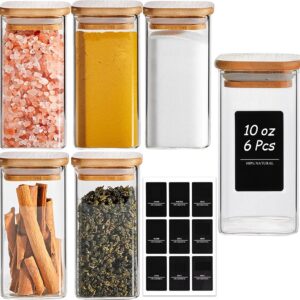 ComSaf 6Pcs 10 oz Large Spice Jars with Label Trial Set,...