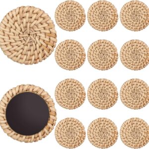 12 Pcs Rattan Fridge Magnets, Boho Decorative...