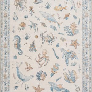 Soft Marine Animal Washable Faux Wool Stain Resistant...