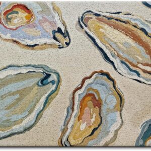 JINYO Coastal Beach Door Mat, Oyster Door Mat Indoor...