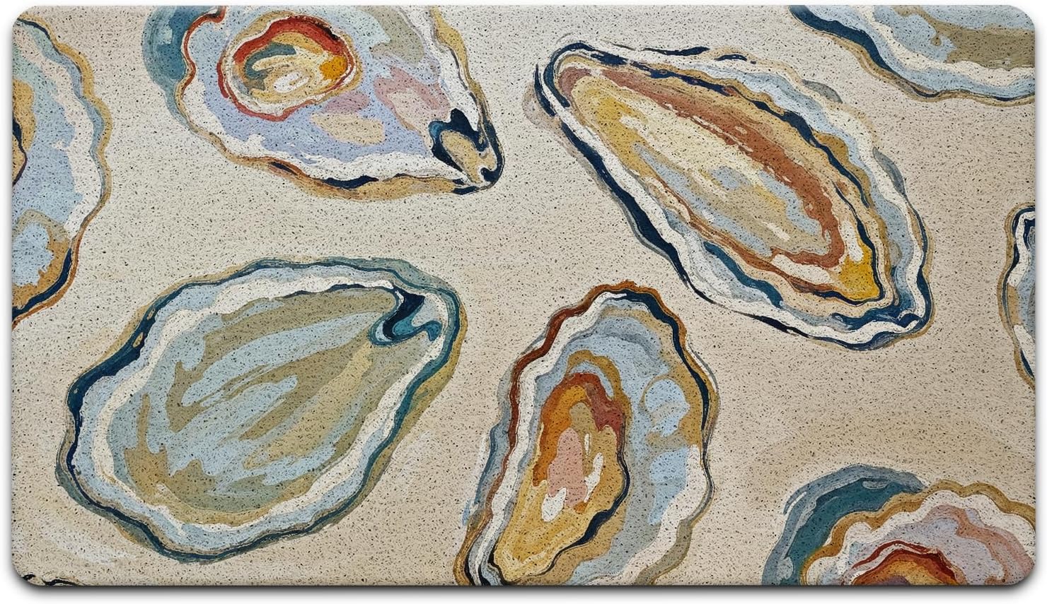 JINYO Coastal Beach Door Mat, Oyster Door Mat Indoor... JINYO Coastal Beach Door Mat, Oyster Door Mat Indoor...