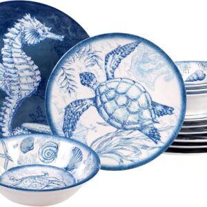 Certified International Oceanic 12 piece Melamine...