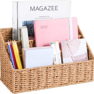 DINGTAI Woven Mail Organizer Countertop, 12 Inch Mail...