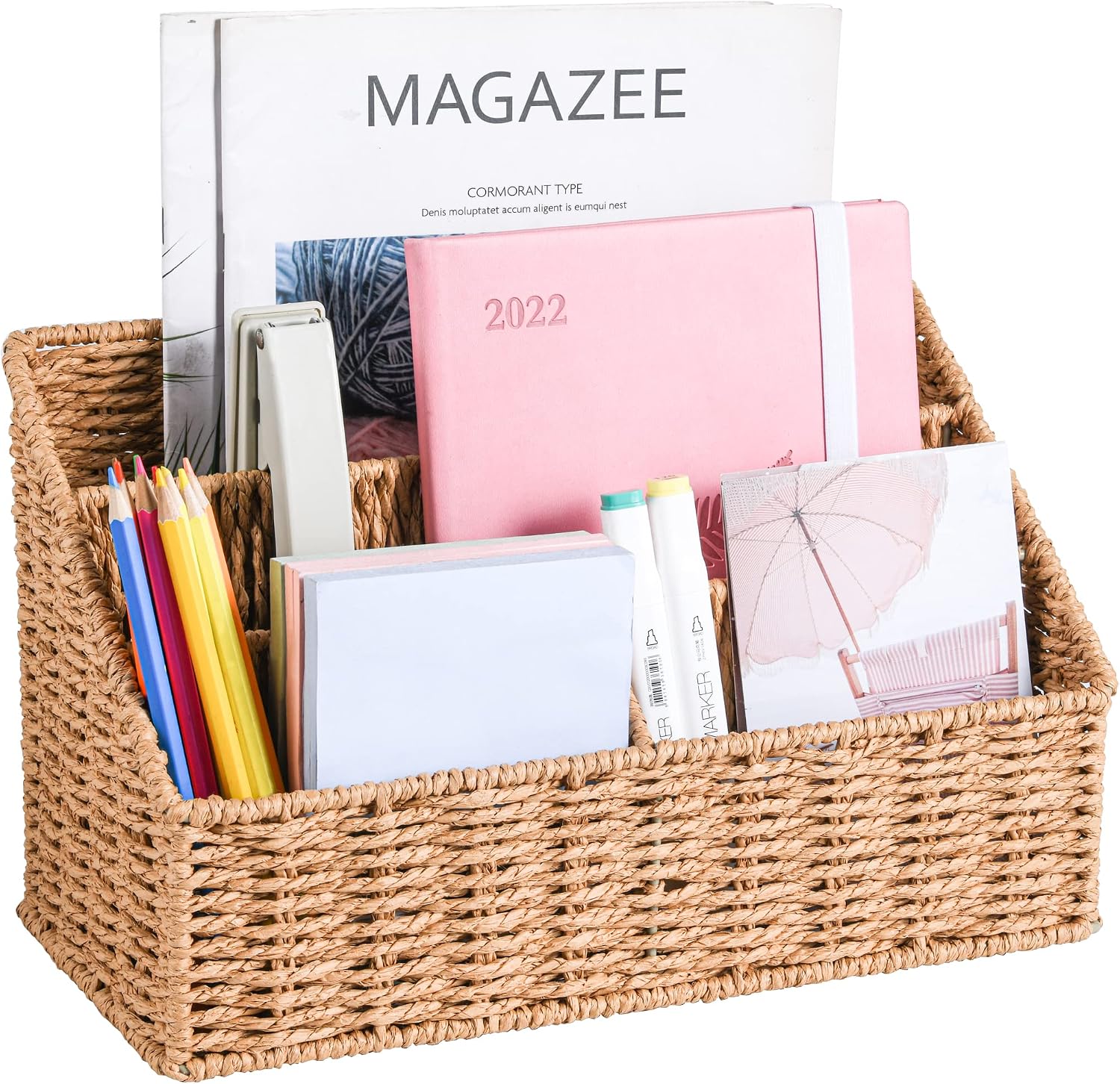 DINGTAI Woven Mail Organizer Countertop, 12 Inch Mail... DINGTAI Woven Mail Organizer Countertop, 12 Inch Mail...