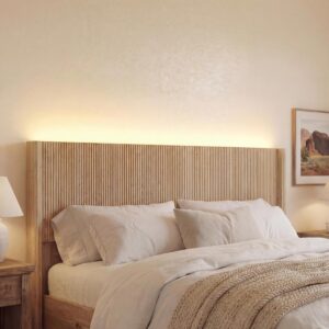 Queen Size Headboard Only, Modern Fluted Wall-Mounted...