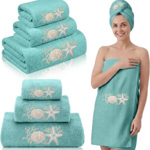 Gilprop 3 Pcs Coastal Ocean Bath Cotton Towels Set...