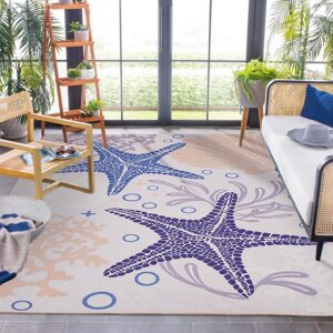 Coastal Washable Indoor Outdoor Rug, 3.6' x 5.6',...