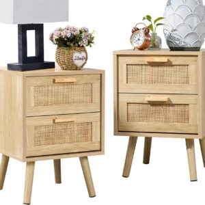Finnhomy Nightstands Set of 2, Night Stands Set 2 with...