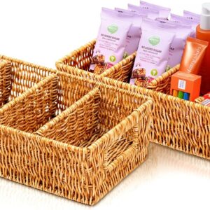 Nature-Inspired Rattan Pantry Organizer Baskets Set of 2...