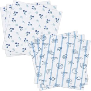 NatNarr 80 Pcs Coastal Napkins 2 Ply Blue Decoupage...