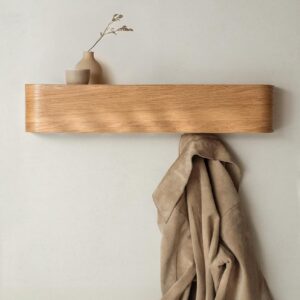 Kazai. Wall-Mounted Coat Rack 'Toke' - Modern Design...