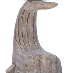 Powell Peabody Whale Brown Driftwood Accent Table with...