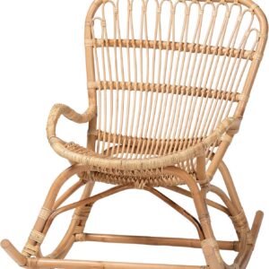 Bali & pari Mahin Natural Rattan Rocking Chair -...