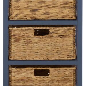 SAFAVIEH Furniture - Halle 3-Basket Side Table - Blue -...