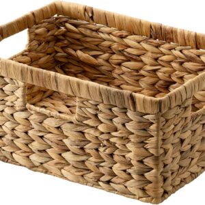 StorageWorks Large Rectangular Wicker Basket, Water...