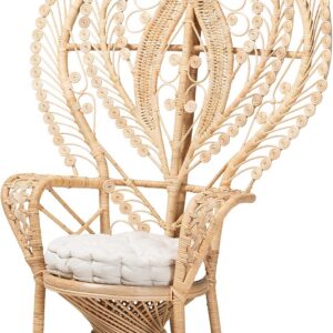 Bali & pari Fedra Modern Bohemian Natural Rattan Peacock...