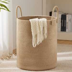 Jute Rope Laundry Hamper Basket by YOUDENOVA, 58L Tall...