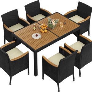 Yaheetech 7 Piece Patio Furniture Set, Outdoor Dining...