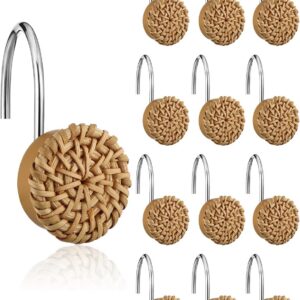 Colingmill 12 Pcs Boho Knots Shower Curtain Hooks Home...
