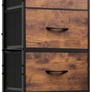 WLIVE Dresser with 4 Drawers, Fabric Storage Tower,...
