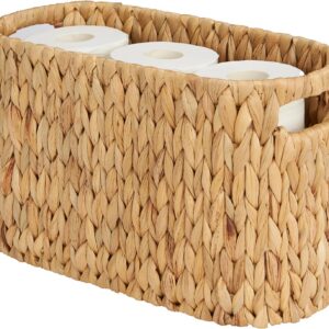 Toilet Paper Storage Basket, Water Hyacinth Wicker...