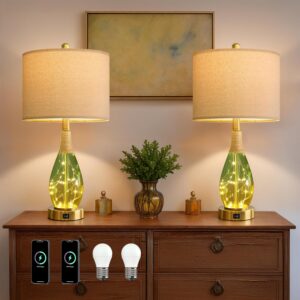 OYEARS 23" Table Lamps Set of 2,Farmhouse Lamps with...